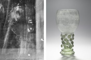 Vergleichsabbildung: Röntgenaufnahme des Römers/Glas, Römer