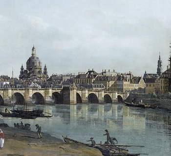 Ansicht Dresdens vom rechten Elbufer aus gesehen