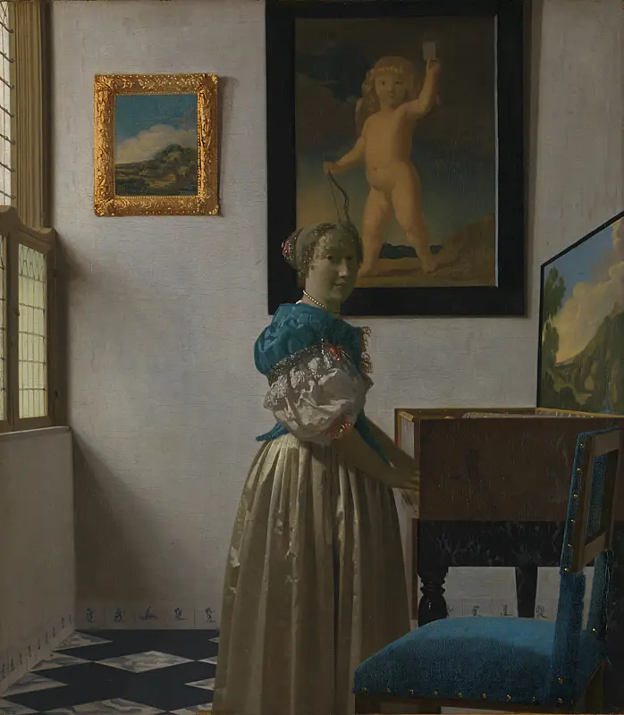 johannes vermeer yazan bir bayan