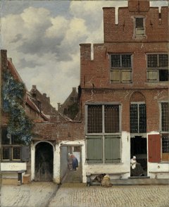 Johannes Vermeer, Häuseransicht in Delft (Die kleine Straße), um 1658