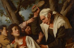 Pietro della Vecchia, Die Spindeldiebe, um 1650/60 mehrere Männer im Streit