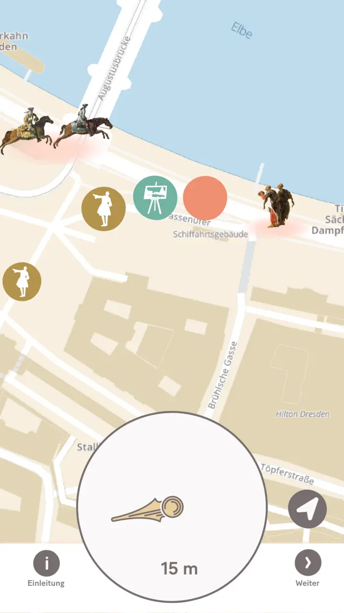 Ein Screenshot mit einer Karte aus einer Medienstaation