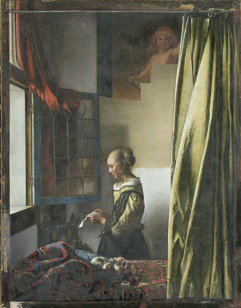 Johannes Vermeer, Brieflesendes Mädchen am offenen Fenster / Girl Reading a Letter at an Open Window, um / c. 1657–1659