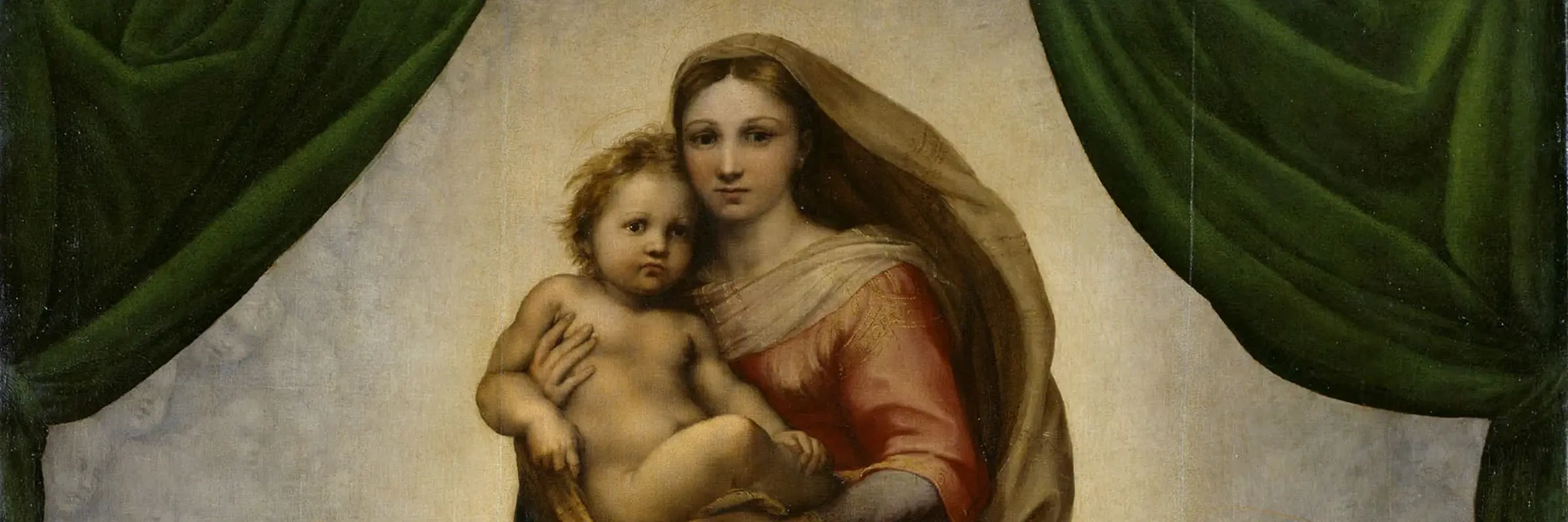 Madonna mit dem Jesuskind, am unteren Rand die zwei Engel