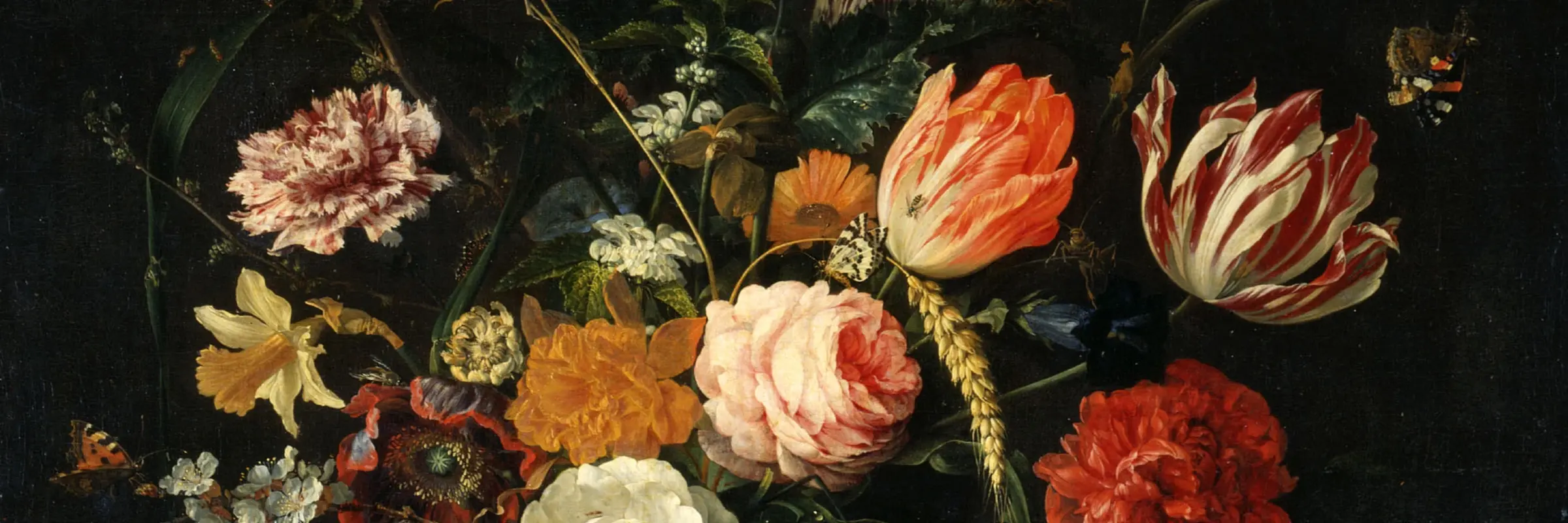 Ein Ausschnitt aus einem niederländischen Blumenstilleben