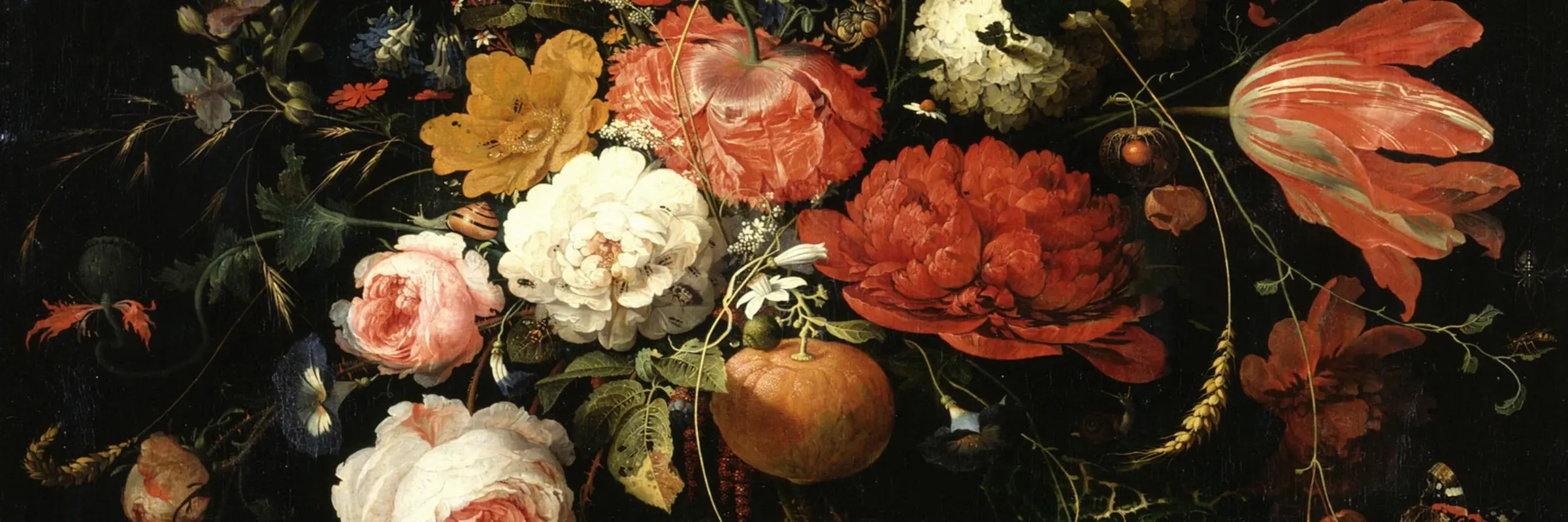 Ein üppiges Blumenstilleben