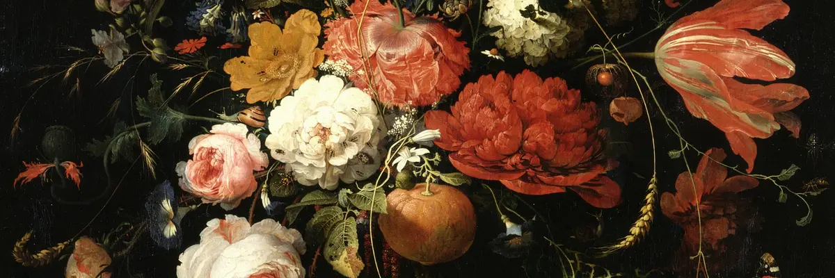 Ein üppiges Blumenstilleben