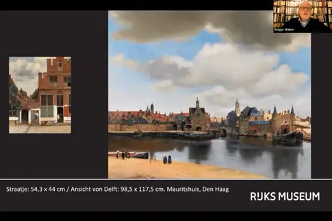Screenshot eines Vortrags von Rijksmuseum via Zoom