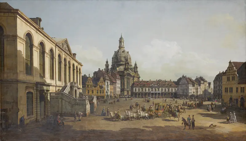 Ansicht des Neumarktes von Dresden