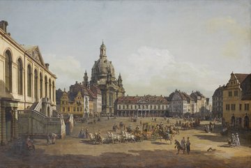 Ansicht des Neumarktes von Dresden