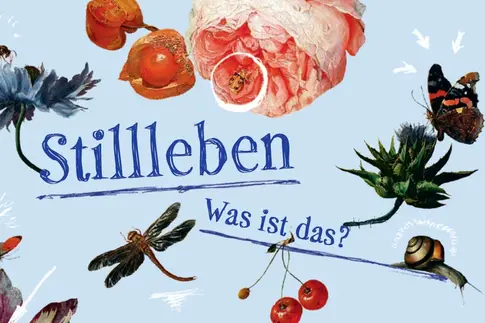 Ein Ausstellungsposter "Stillleben. Was ist das?"